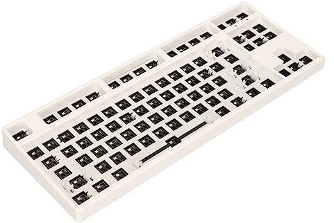 Passen Sie Ihr Spielerlebnis Mit Dem DIY-Kit Für Eine Mechanische RGB-Tastatur Mit 87 Tasten an – Hot-Swap-Schalter, ABS-Tastenkappen, Rahmen aus Aluminiumlegierung(Weiß)