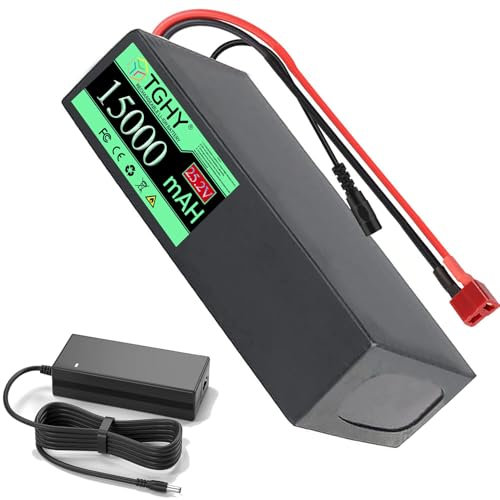 TGHY Lithiumbatterie 24 V 8 Ah 10 Ah 12 Ah 15 Ah 20 Ah Ersatzbatterie mit großer Kapazität 29,4 V 8 Ah 12 Ah 20 Ah wasserdichte Lithium-Ionen-Batterie mit Ladegerät,24v 15ah