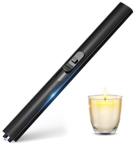 Lichtbogen Feuerzeug Elektrisches Feuerzeug Lichtbogen Stabfeuerzeug Winddichte Flammenlose, Stabfeuerzeug USB Aufladbar Elektro Kerzenanzünder für Küche Herd Camping Feuerwerk Kamin Kerzen Anzünden