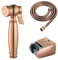 Bidet Handbrause Set für WC Kaltes Wasser, Retro Toilettensprüher Wandmontiert Bidet Armaturen WC mit 1.5m Duschschlauch(Rose Gold)