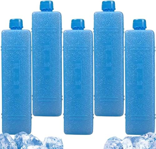 Yumneo Ice Blocks For Cool Bags | 5 Pieces Portable Ices Blocks Cube | Air Conditioner Fan Ice Crystal Box | Long Lasting Reusable Freezer Block | Freezer Blocks For Picnics & Lunch Boxes