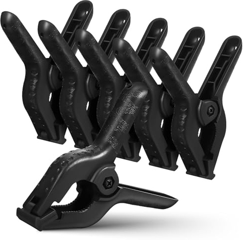 HOLIDYOYO 6 piezas Clips Fondo Fotografía Grandes Pinzas Resorte Fuerte para Soporte Fondo Telas Muselina Montaje Seguro y Agarre Potente