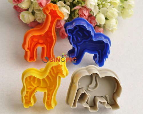 ZNU 1 Set Cutters Tier Ausstecher Ausstechform Marzipan Fondant Torten Tortendeko Kuchen Backen