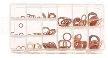 150 pieces copper washers assortment.