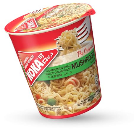 Koka Original Mushroom Flavour Oriental Style Instant Noodles 12 cups of 70 g