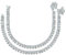 Banithani Bracelet de cheville traditionnel indien argenté pour fête de mariage, One Size, Métal Argent Pierre Coton