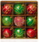 Set of 9 red & green Christmas tree baubles 6cm by Premier, TD126405RGR