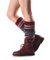 Greenlans Women Striped Ethnic Knitting Wool Footless Leg Warmers Knee High Boot Socks Red