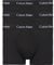 Calvin Klein Pantaloncini Boxer Confezione da 3 Uomo Low Rise Trunks Cotone Elasticizzato, Nero (Black W Black WB), XL