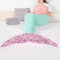 Lush Decor Mermaid Shape Sherpa Throw, 30 x 75, Pink & Purple