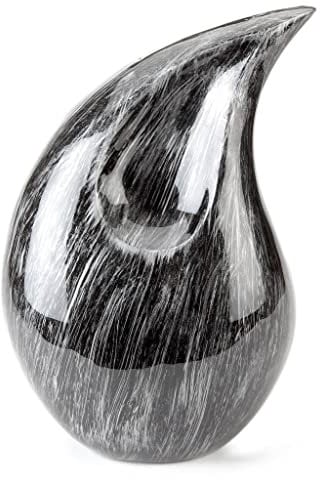 Urns UK Asche Tiverton Metall Urne, Aluminium, schwarz, 31,2 x 16,8 x 12 cm