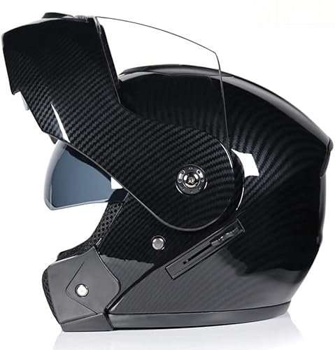 Modularer Motorrad Klapphelm Racing Motorradhelm mit Doppel Sonnenblende Damen Herren Jethelm Moto Helme DOT