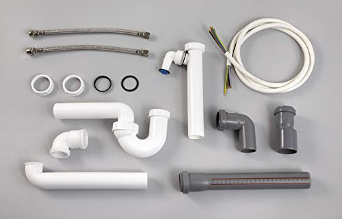 Küchen-Montageset nobilia elements mit Syphon-Anschluss, Flex-Schläuchen, Herdanschlusskabel