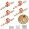BSTKEY 5er-Pack Roségold-Kristall-Kristall-Schubladenknöpfe mit Platte – Rautenform Schrank Schubladengriff Schubladengriff mit Schrauben (120 mm)