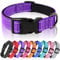 HEELE Dog Collar, Reflective Dog Collar, Soft Neoprene Padded Breathable Nylon Pet Collar Adjustable Lightweight for Small Dogs, Purple, S(26-38cm)