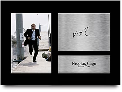 HWC Trading A4 Nicolas Cage Face Off Regali Stampati Autografo Firmato Immagine Per Gli Appassionati Di Memorabilia Di Film