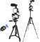 Kit video per smartphone, kit per vlogging, kit Youtuber, con microfono e treppiede leggero, 127 cm, con clip per telefono estensibile, telecomando compatibile con iPhone/smartphone/fotocamera…