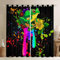 Erosebridal Batik-Frosch-Vorhänge, Regenbogen-Graffiti-Stil, Verdunkelungsvorhänge für Kinder, Jungen, Mädchen, Teenager, Rosen-Blumen-Cartoon-Tiervorhänge, Mikrofaser, Blumendekor, Vorhänge und