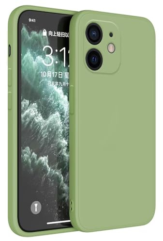 Topme Handyhülle Hülle Fur iPhone 12 mini (5.4 Inches) Case Schutzhülle, Hautschutz Aus TPU Silikonhülle - Matcha-Grün