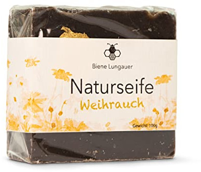 Weihrauch Naturseife mit Bienenwachs - handgemacht - natürliche Inhaltsstoffe - 100g