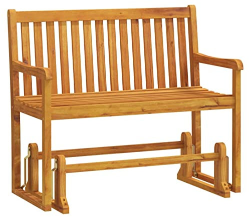 MOONAIRY Garten-Schaukelbank, Hollywoodschaukel, Gartenschaukel, Garten Schaukel, Outdoor Schaukel, 110 cm Massivholz Akazie