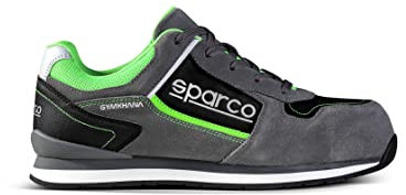 sparco Allroad, Industrial Shoe Unisex Adulto, Grigio Scuro Verde Fluo, 40 EU