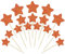 Gyufise 42Pcs Mixed Size Little Star Cupcake Toppers Orange Glitter Twinkle Star Cupcake Picks Wedding Engagement Bridal Shower Baby Shower Birthday Party Cake Decorations Supplies