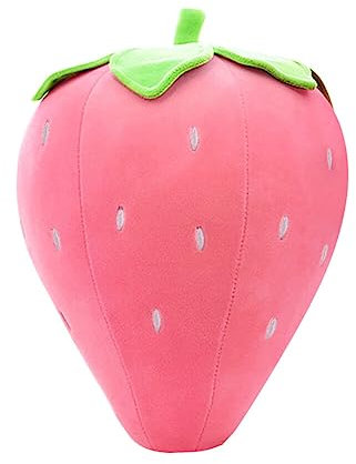 URFEDA 3D-Frucht-Plüsch-Erdbeer-Überwurfkissen Dekoration Obst-Plüschkissen Erdbeer-Plüsch-Erdbeerkissen gefülltes Obst-Plüschspielzeug Puppe Geschenk für Kinder