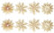 com-four® 8X Strohsterne im Mix-Set - Stroh-Anhänger für den Weihnachtsbaum - natürlicher Christbaum-Behang - Weihnachtsdekoration - 18 cm