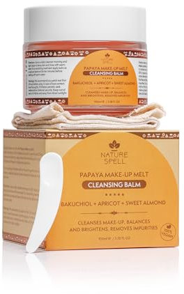 Nature Spell Papaya Reinigungsbalsam 100ml, Papaya-Make-up-Entferner & Gesichtsreiniger, Geeignet für alle Hauttypen, Hergestellt in Großbritannien
