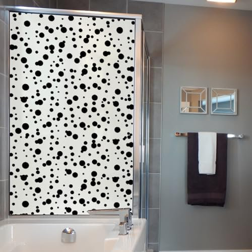 Vinilos para Cristales Puntos Blanco Y Negro Vinilo Adhesivo Cristal Vinilo Ventana Protector Privacidad Vinilo para Ventanas Bano Cocina Oficina Vinilos Adhesivos para Cristales 4P/60x116cm