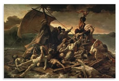 BACION Theodore Gericault The Raft of The Medusa Poster Gemälde Poster Für Büro Klassenzimmer Leinwand Moderne Leinwand Wandkunst