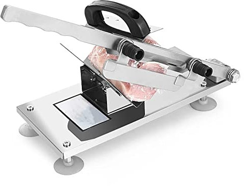 Fleischschneider für den privaten oder gewerblichen Gebrauch, Fleischschneider, Haushaltshandbuch, Lammschneider, Tiefkühlfleischmaschine, Rinder-Hammel-Rollen (Farbe: Silber, Größ