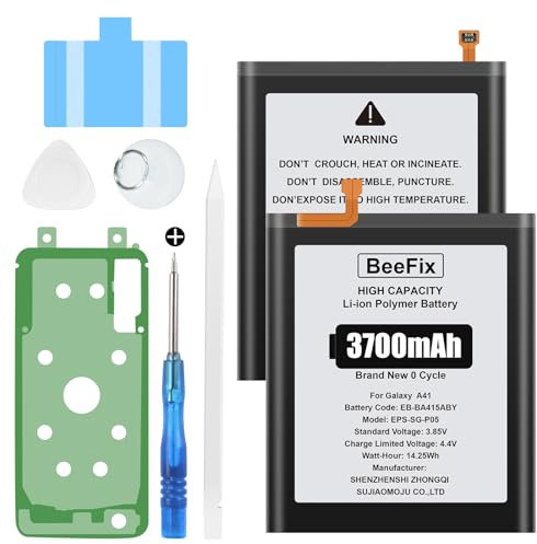 Beefix Batterie de Rechange pour Samsung Galaxy A41, 3500mAh Lithium-polymère pour Galaxy A41(EB-BA415ABY) avec Outil de réparation Professionnel