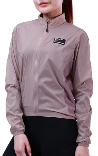INBIKE Fahrradjacke für Herren und Damen, winddicht, leicht, Lauf-Windbreaker, atmungsaktiv, schnell trocknend, reflektierend, Pink, L