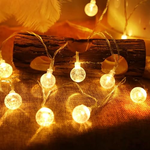 vutizal LED Lichterkette Außen Innen - 18M 100 LED Kugel Lichterkette mit 8 Modi IP44 Wasserdicht, Lichterkette Outdoor Strom für Kinderzimmer, Gartenbeleuchtung, Partybeleuchtung, Balkon deko