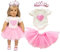 XPEX Baby born kleidung 43 cm Puppenkleidung 35-43 cm für New Born Baby Puppen, süßes Kleid kompatibel mit Baby Born mit Baby Annabell mit Nenuco und Mehr