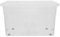 simpa 60 Litre 60L Stackable Plastic Wheeled Storage Box with Clear Lids - 35cm (H) x 60cm (L) x 40cm (W) - Single Box