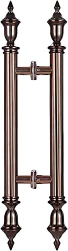 GENSNRY Antiker Türgriff, robuster doppelseitiger Türgriff aus Holz, Garagentorgriff (Bronze 60 * 20 cm)
