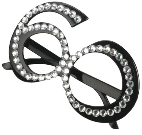 Wxinsheng Geburtstagsbrille,Geburtstag Brille Zum 60,Geburtstagszubehör,Geburtstag Mit Rahmen Aus Strasssteinen Einzigartige Brille,Modische Brille,Unisex für Party dekorationen Jahrestag