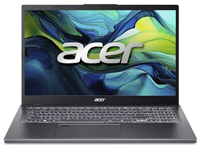 Acer Aspire 15 (A15-41M-R0QX) Laptop, 15,6 FHD IPS Display, AMD Ryzen 5 8640HS, 8 GB RAM, 512 GB SSD, AMD Radeon 760M, Windows 11, QWERTZ Tastatur, grau