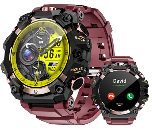 LOKMAT 4G Android Smartwatch APPLLP 2 PRO, 4GB + 64GB Robusto Militare Sport Smart Watch da Uomo, Fitness Tracker Orologio con GPS, Telecamera WiFi, Bluetooth (Vinaccia)