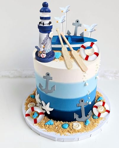 LaVenty Nautical cake Topper Baby Shower Nautical Cake Decoration