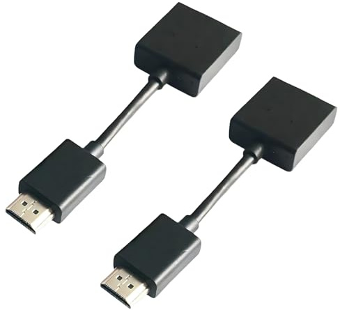 Yupaluz 2Pcs HDMI Extension Cable 0.1m, HDMI Male to Female Extender with 4K HDR Support, HDM to HDMI Connector Adapter Compatible for Fire/Roku,TV Stick, Blu-Ray,PS3/PS4, Plug & play