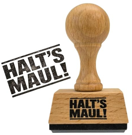Halt's Maul Holzstempel