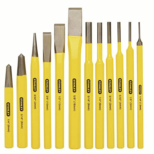 Stanley 16-299 - Kit per punzonatura e scalpello da 12 pezzi