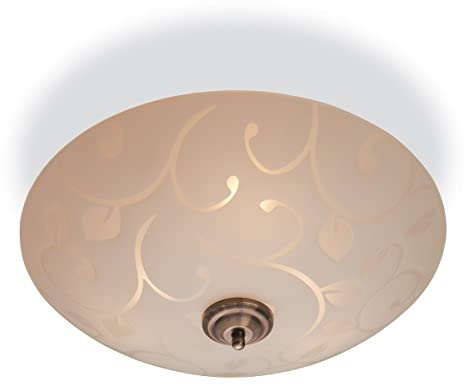 Firstlight 3 x E14 40 Watt Sadie Semi Flush Fitting Opal Glass with Decorative Pattern