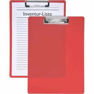 FolderSys 10 x Klemmbrett A4 PP rot
