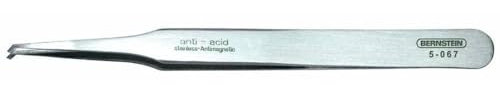 Bernstein Werkzeug SMD-Pinzette, Spitze 450 abgewinkelt, 120 mm, 2,0 mm breit, 5-067
