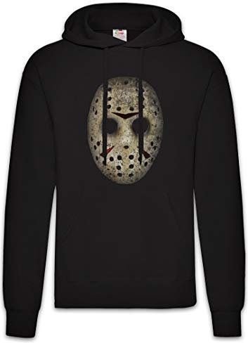Urban Backwoods Hockey Mask Hoodie Kapuzenpullover Sweatshirt Schwarz Größe L